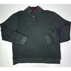 Orvis Quarter-Zip Pullover Sweatshirt Mens XL Fleece Snap Closure Long Sleeve